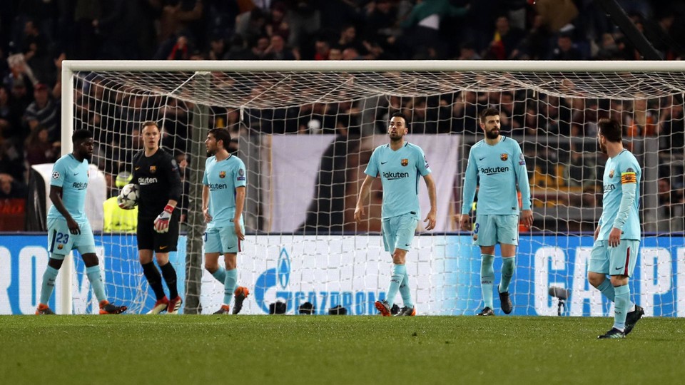 Barcelona players failed to secure the Champions league semifinals (by FCB / Miguel Ruiz)